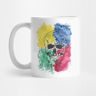 Watercolor Skull Mug